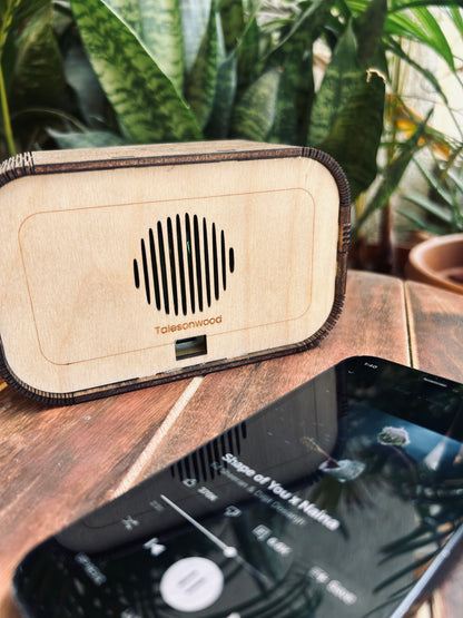 Echowood Retro Speaker with Name