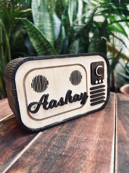 Echowood Retro Speaker with Name