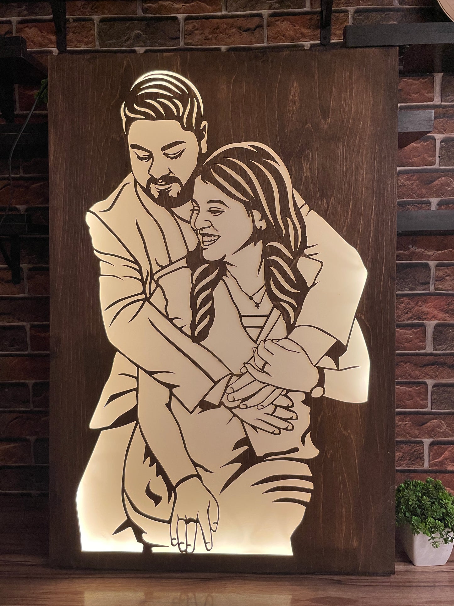 LED CARVING ON WOOD